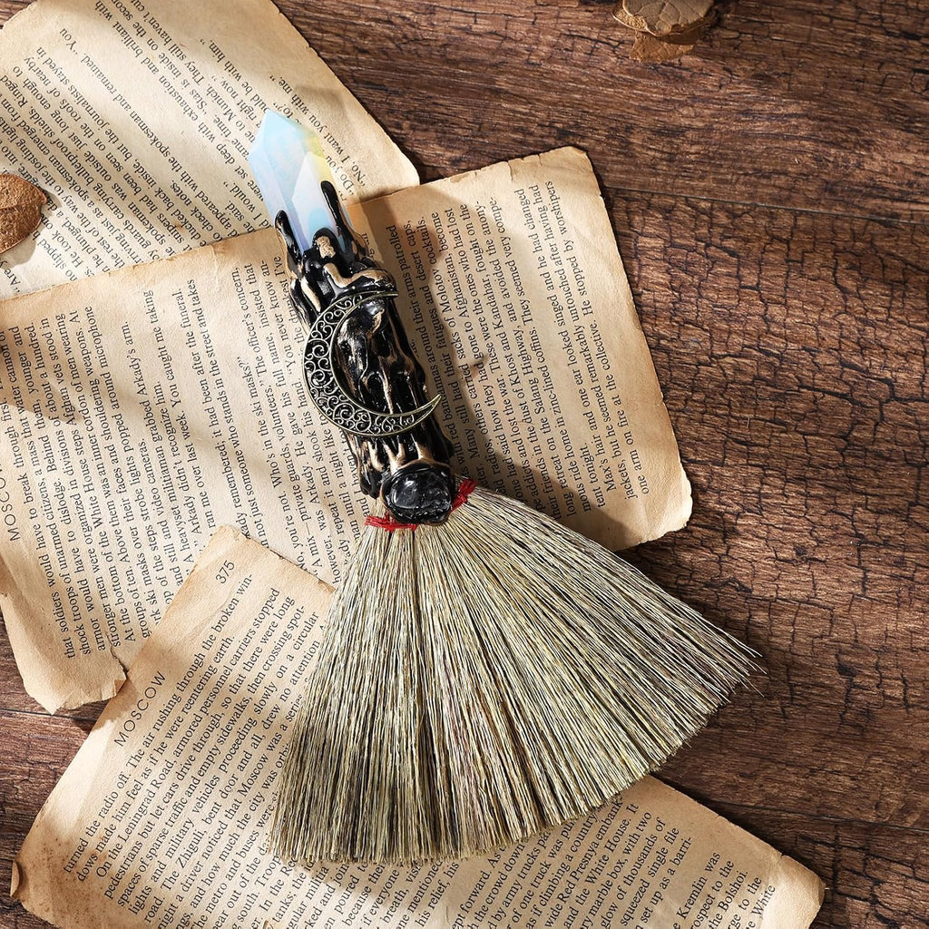 Opal Moon Altar Besom: Mini Ritual Broom