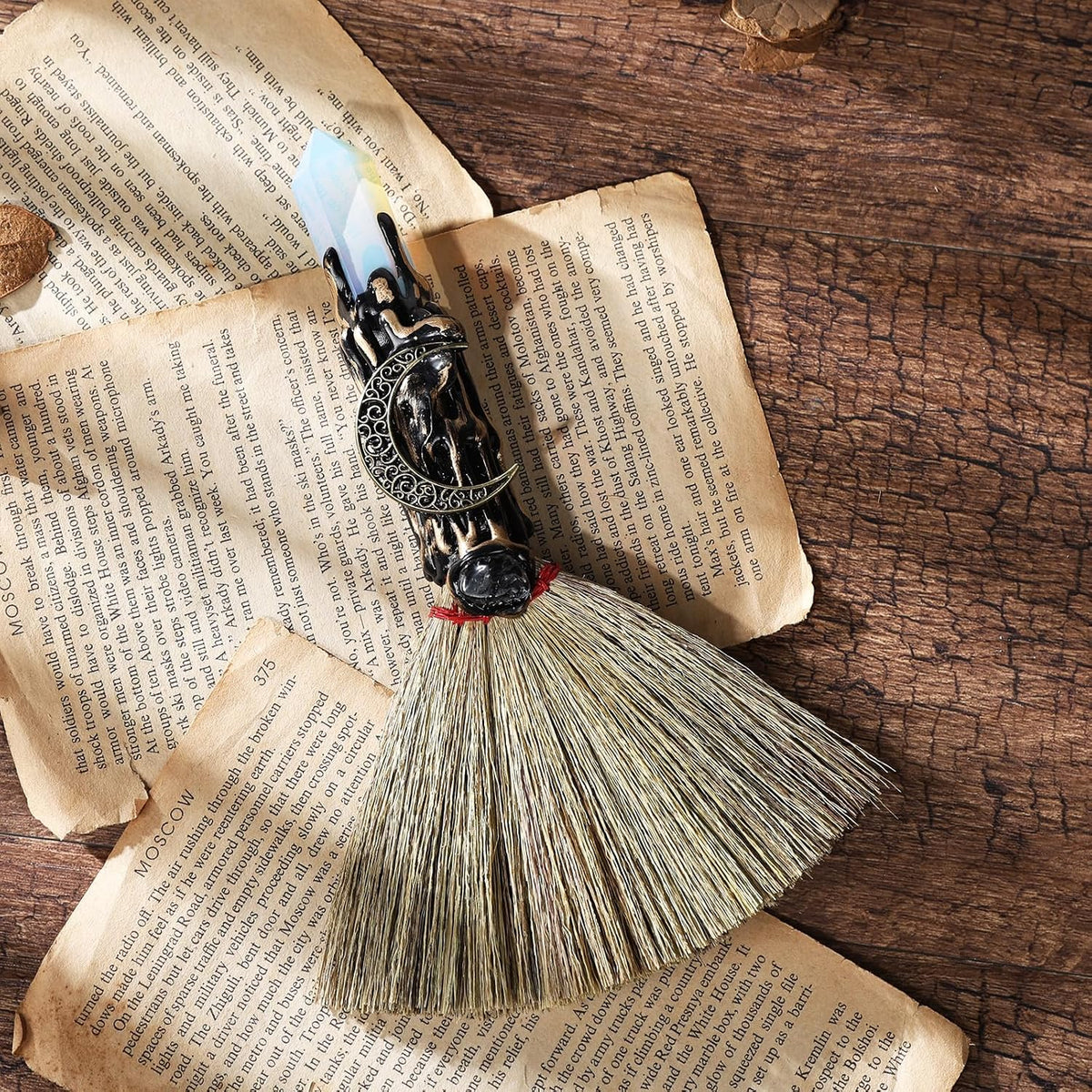 Opal Moon Altar Besom: Mini Ritual Broom