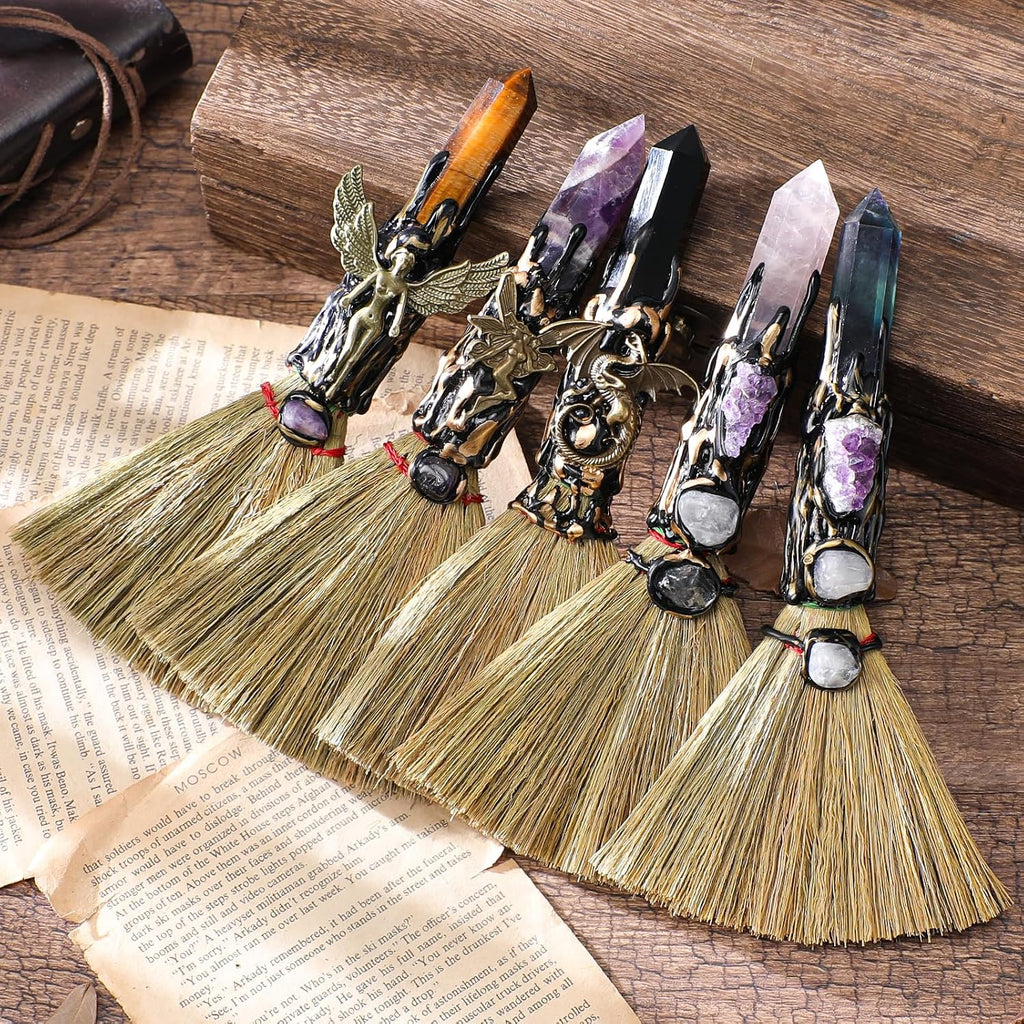 Crystal Altar Besom: Mini Ritual Broom