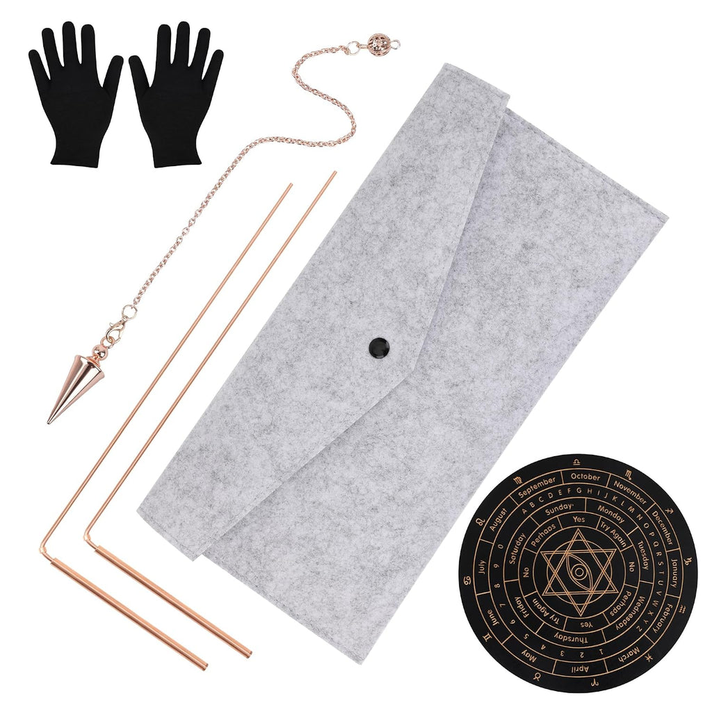 Copper dowsing rod and pendulum divination kit, photo 1 of 7