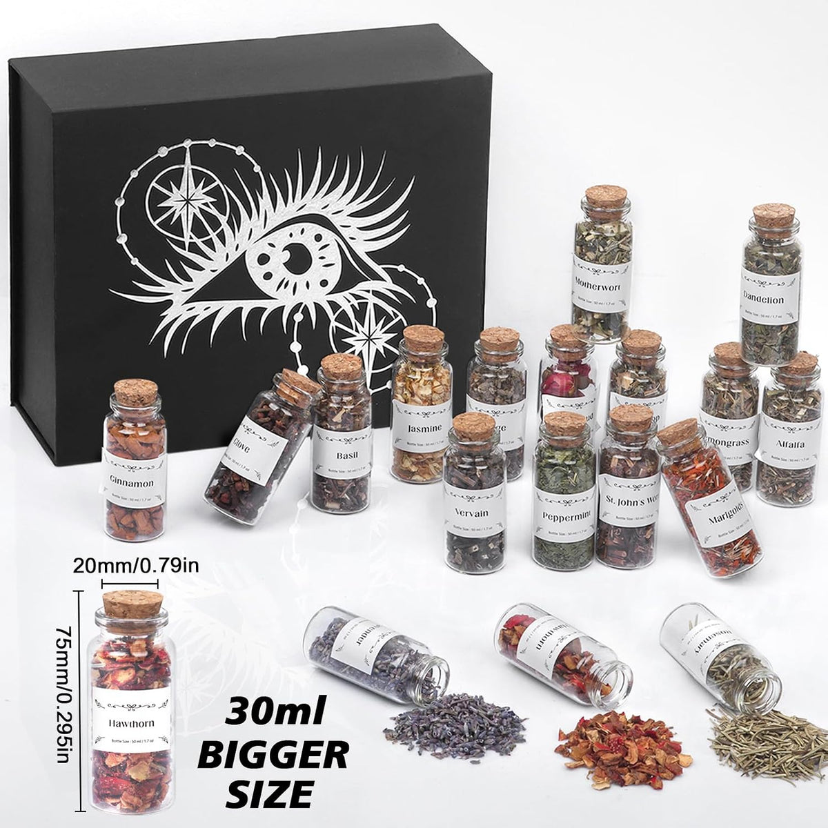 Apothecary Herb Box with 18 dried herbs and flowers, photo 3 of 8