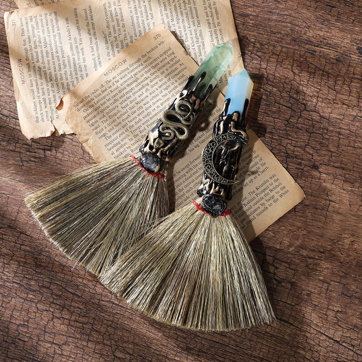 Opal Moon Altar Besom: Mini Ritual Broom