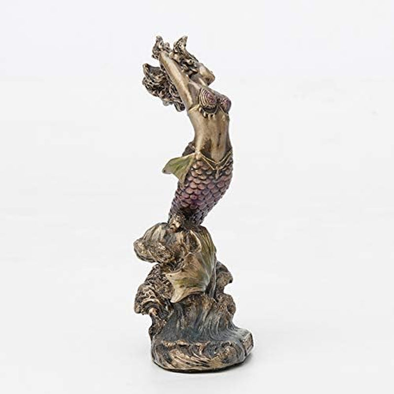 Yemaya Mini Orisha Statue: Hand-Painted Bronze Finish