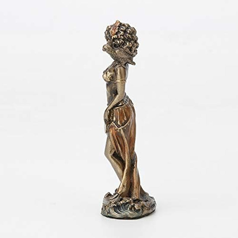 Oshun Mini Orisha Statue: Hand-Painted Bronze Finish