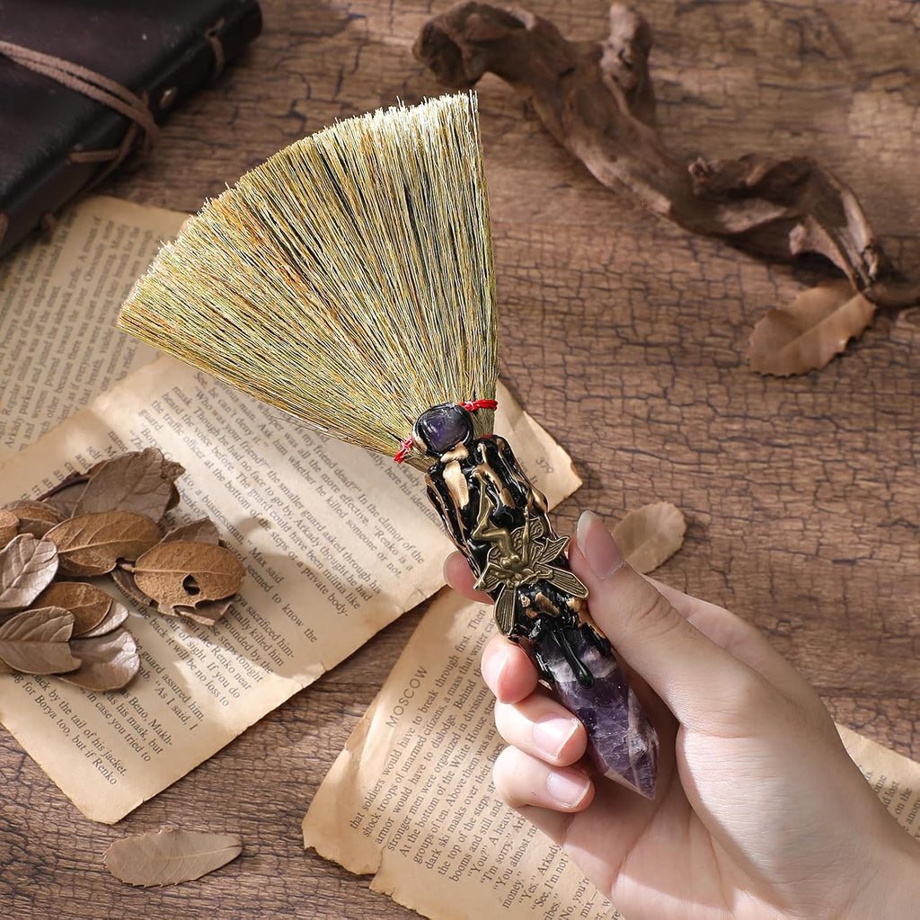 Crystal Altar Besom: Mini Ritual Broom