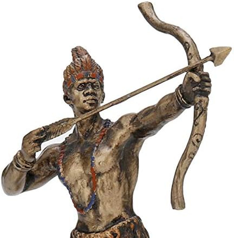 Ochosi Mini Orisha Statue: Hand-Painted Bronze Finish