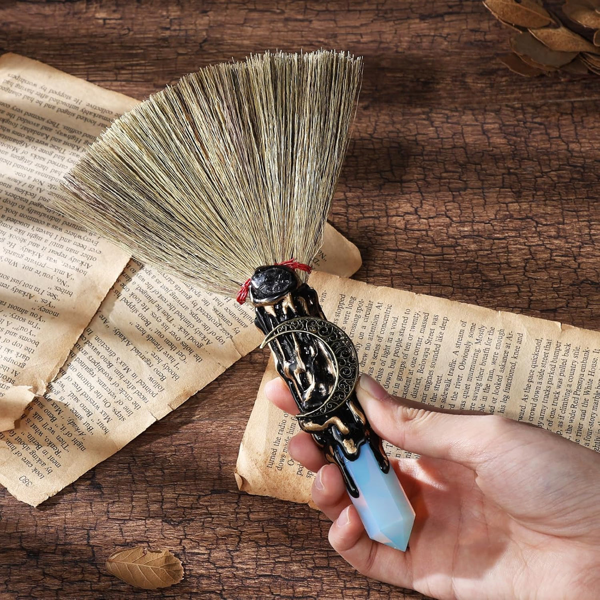 Opal Moon Altar Besom: Mini Ritual Broom