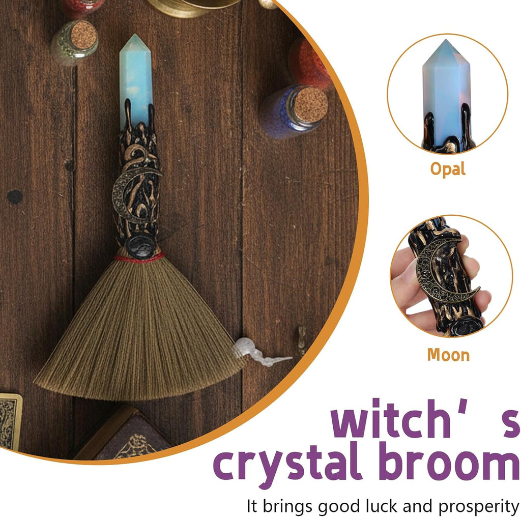Opal Moon Altar Besom: Mini Ritual Broom
