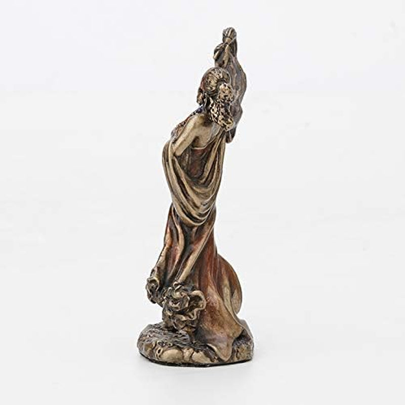 Oya Mini Orisha Statue: Hand-Painted Bronze Finish