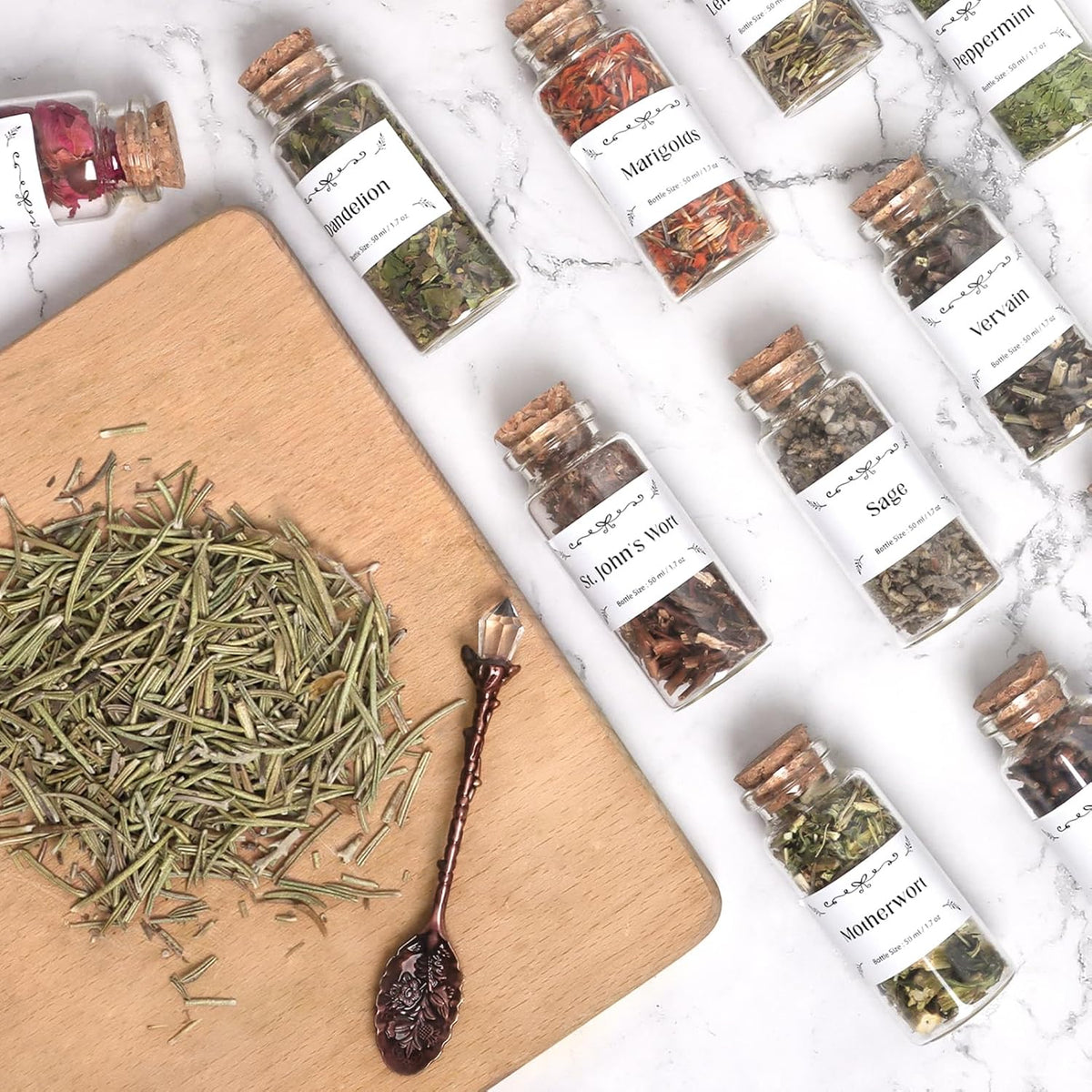 Apothecary Herb Box with 18 dried herbs and flowers, photo 4 of 8