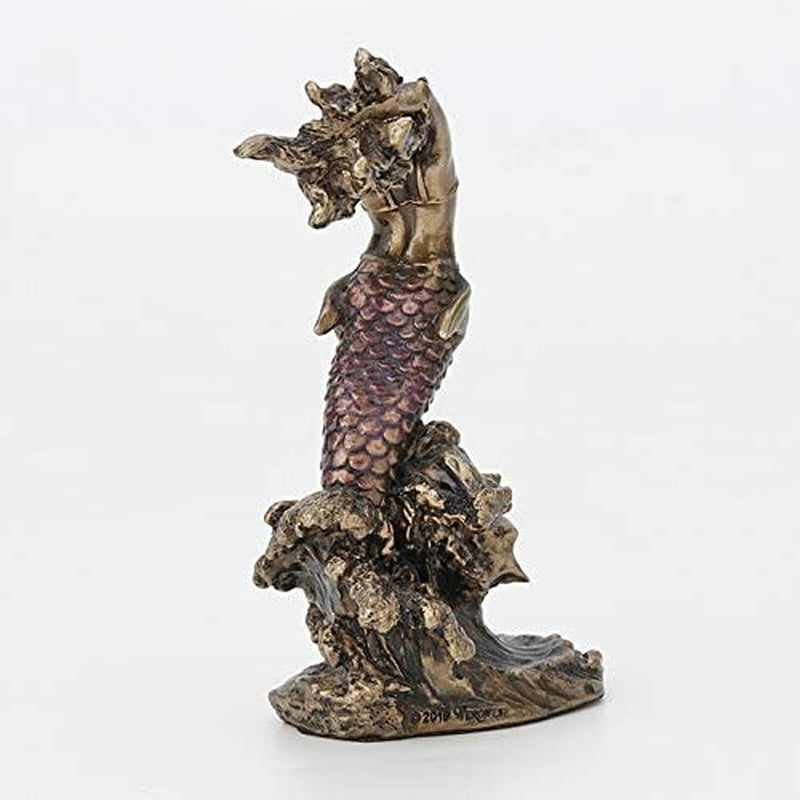 Yemaya Mini Orisha Statue: Hand-Painted Bronze Finish