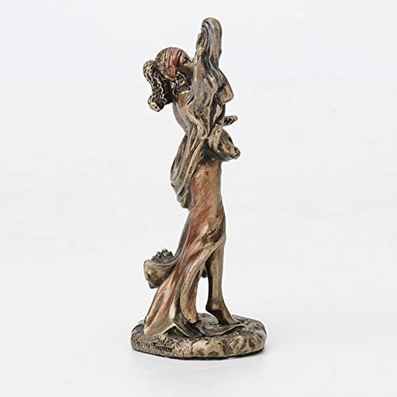 Oya Mini Orisha Statue: Hand-Painted Bronze Finish