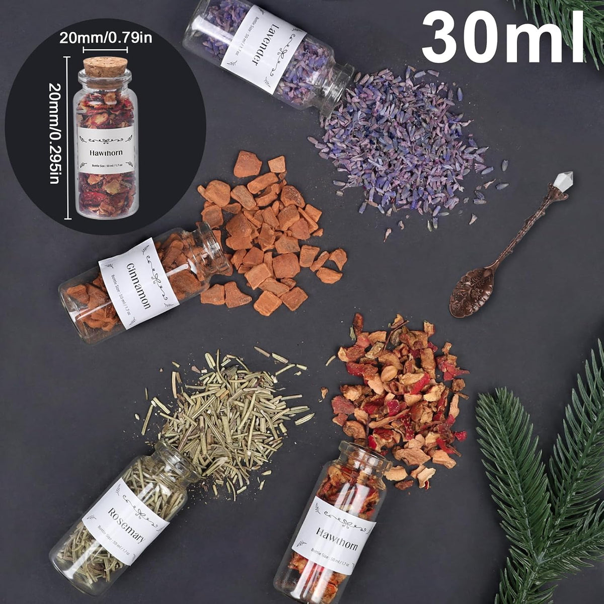 Apothecary Herb Box with 18 dried herbs and flowers, photo 5 of 8
