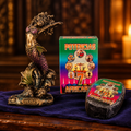 Yemaya 7 African Powers altar set: statue, incense, and ritual soap on a dark wooden altar in candlelight