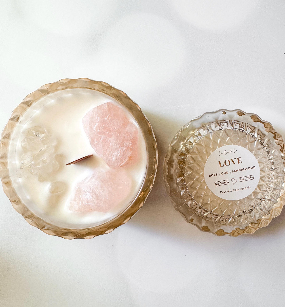 Crystal intention candle, photo 5 of 11